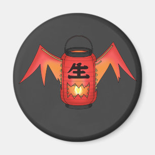 Red Chochin-obake (Paper Lantern Ghost) Magnet