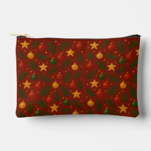 Red Christmas Accessory Pouch – Classic Holiday