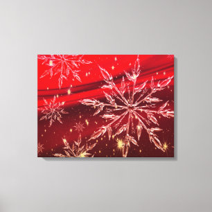 Red Christmas Background Canvas Print