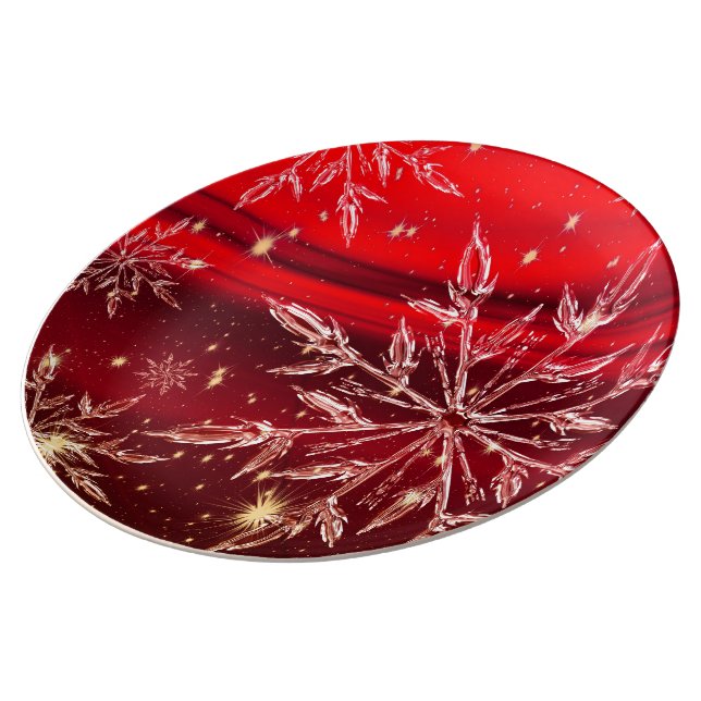 Red Christmas Background Plate (Side)