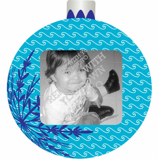 Red Christmas Ball Frame Photo Sculpture Decoration (Front)