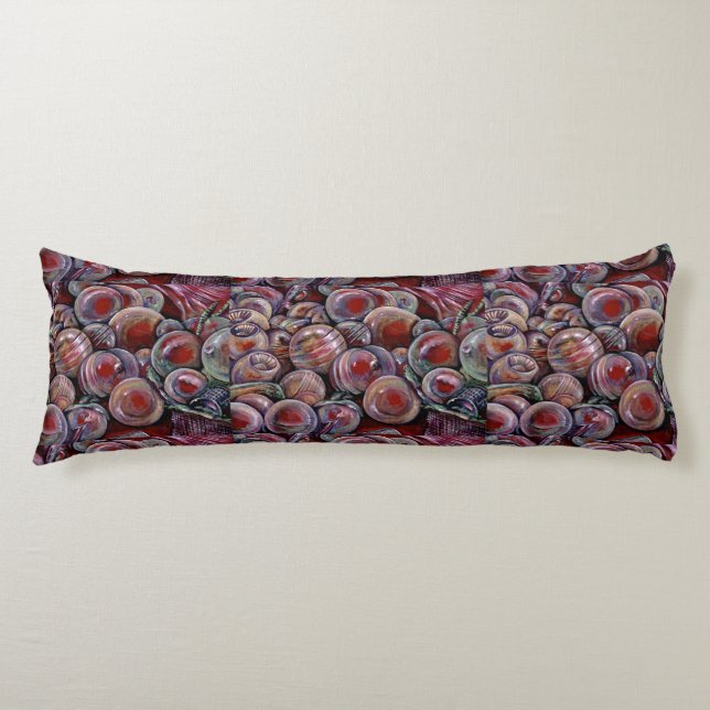 Red Christmas Balls Body Cushion (Front)