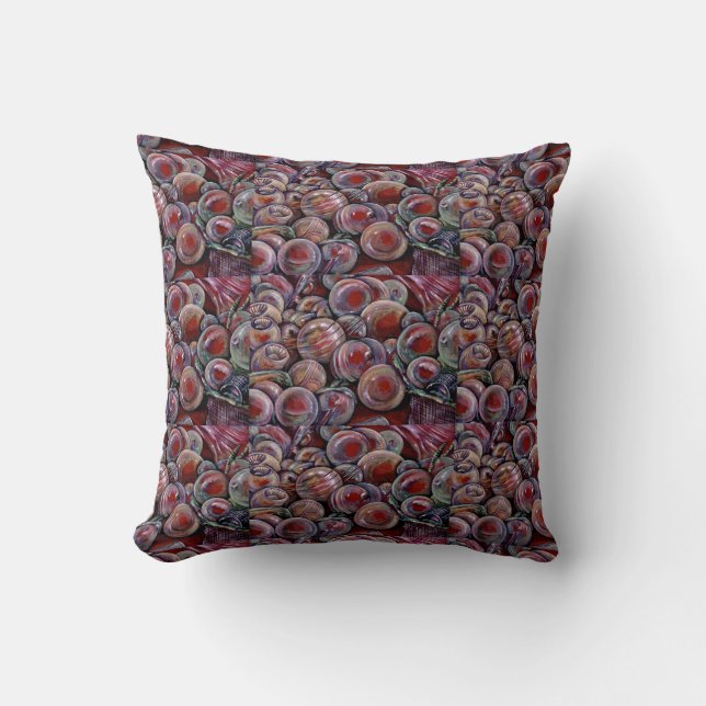 Red Christmas Balls Cushion (Front)