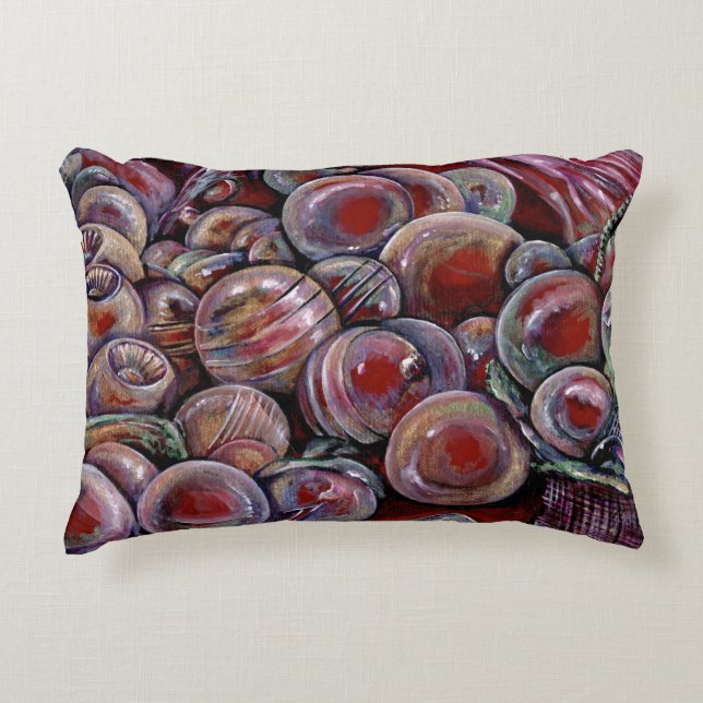 Red Christmas Balls Decorative Cushion (Front)