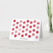 Red Christmas Balls Greeting Card