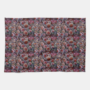 Red Christmas Balls Tea Towel