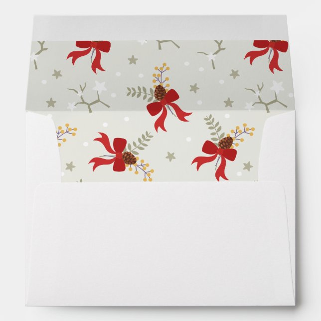Red Christmas Bows Envelopes (Back (Bottom))