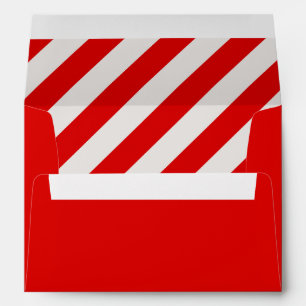 Red Christmas Candy Stripe A7 Envelope