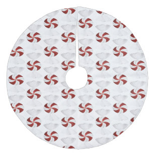 Red Christmas Candy Tree Skirt