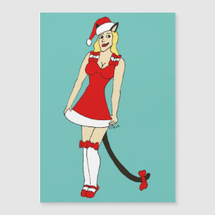 Red Christmas catgirl