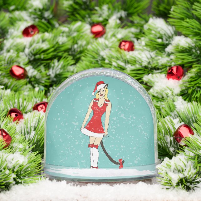 Red Christmas catgirl Snowglobe (Christmas)