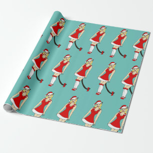 Red Christmas catgirl Wrapping Paper