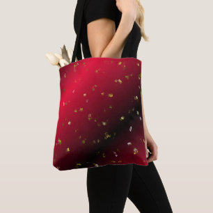 red,christmas, checks, xmas, shiny, ornament, tote bag