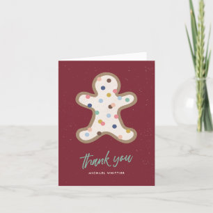 Red Christmas Cookie Decorating Thank You Card