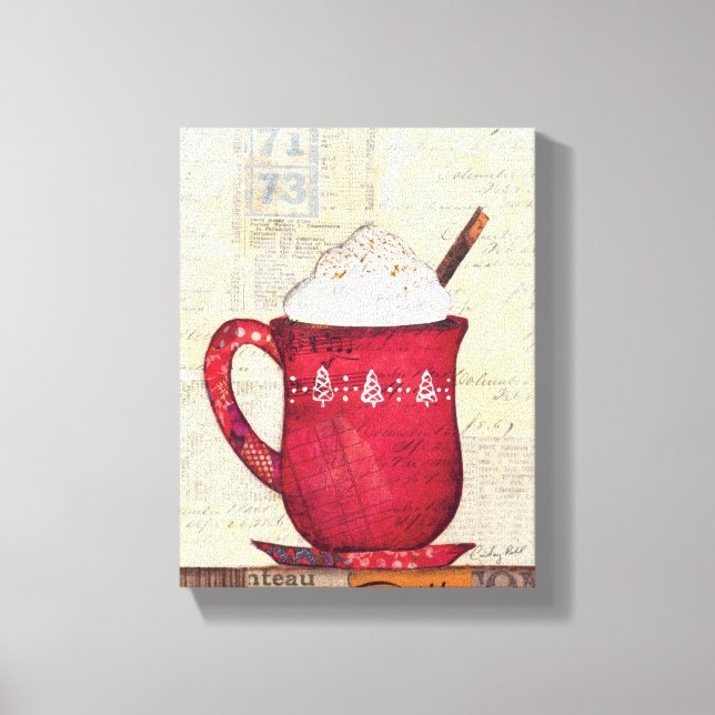 Red Christmas Cup Canvas Print (Front)