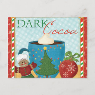 Red Christmas Cup with Creamy Cocoa Holiday Postcard