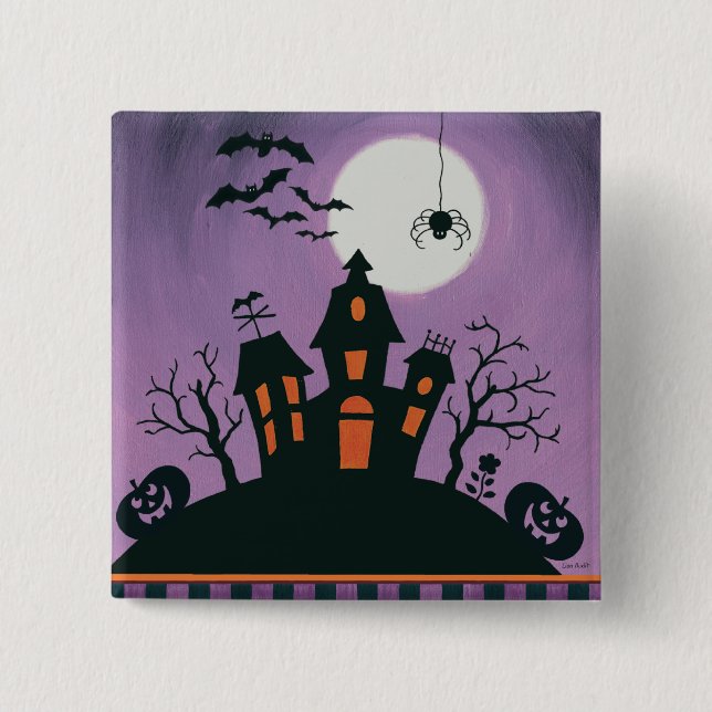 Red Christmas Decoration Joy 15 Cm Square Badge (Front)