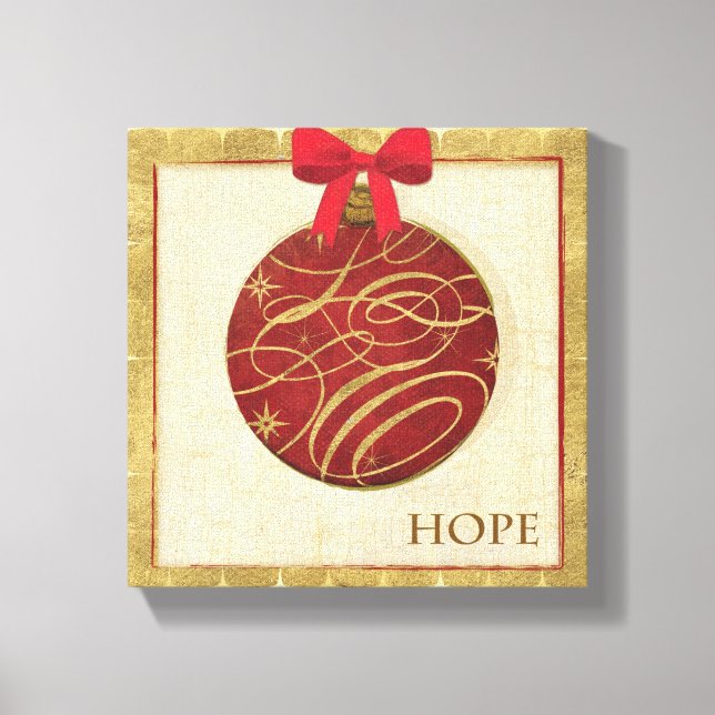Red Christmas Decorations Canvas Print (Front)