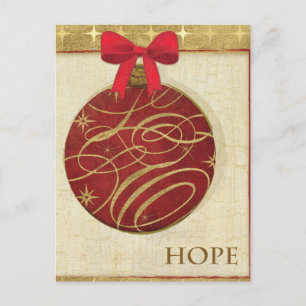 Red Christmas Decorations Holiday Postcard