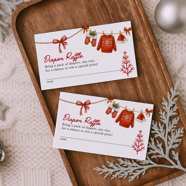 Red Christmas Diaper Raffle Card  (Creator Uploaded)