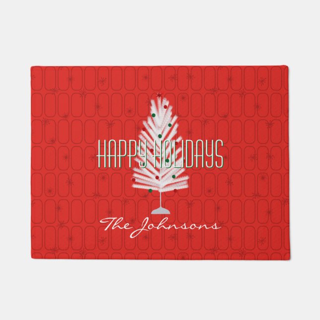 Red Christmas Doormat (Front)