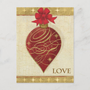 Red Christmas DŽcor Hope Holiday Postcard