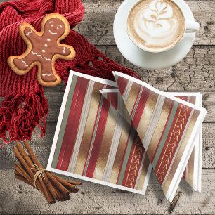 Red Christmas Fa La La Pattern#27 ID1009 Napkin