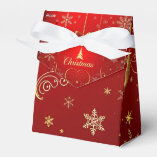 red christmas favour box