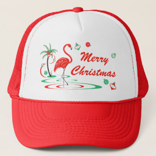 Red Christmas Flamingo Merry Christmas hat