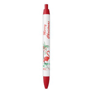 Red Christmas Flamingo Merry Christmas pen