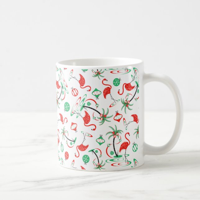Red Christmas Flamingo Multi mug (Right)