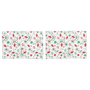 Red Christmas Flamingo Multi pillowcase set