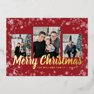 Red Christmas Foil Holiday Card