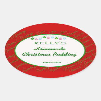 Red Christmas food label