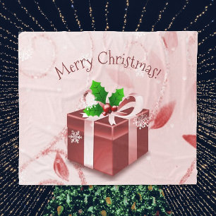 Red Christmas Gift Blanket