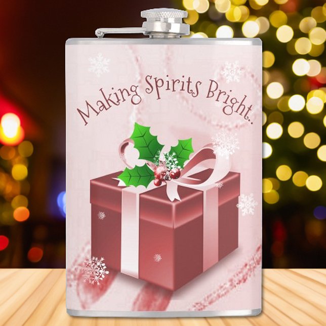 Red Christmas Gift Flask (Red Christmas Gift Flask)