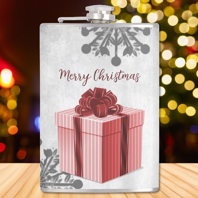 Red Christmas Gift Holiday Flask (Red Christmas Gift Holiday Flask)
