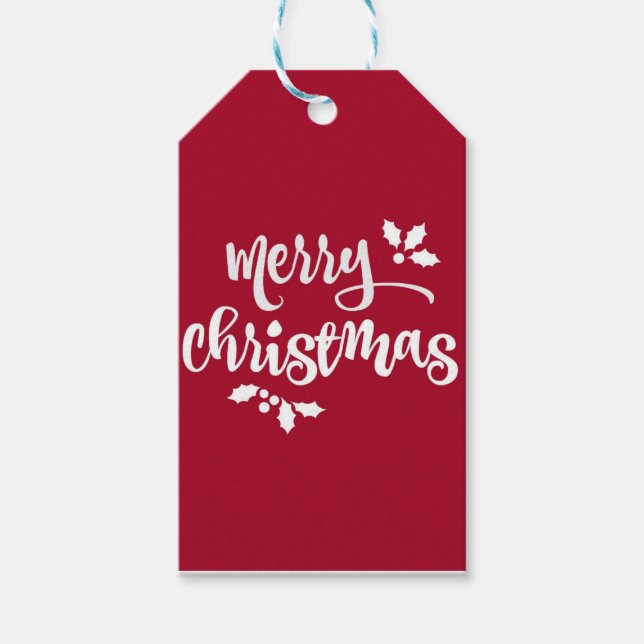 Red Christmas gift tags (Front)