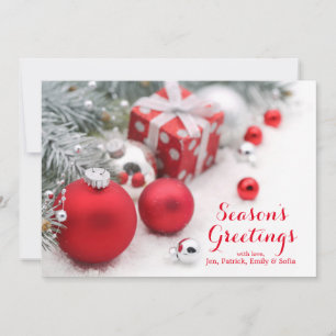Red Christmas Holiday Card