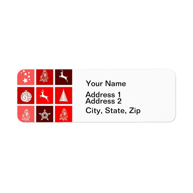 Red Christmas Holiday Cute Tree Reindeer  (Front)