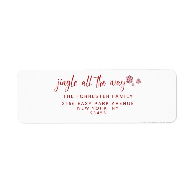 Red Christmas Holiday Jingle All The Way (Front)