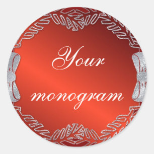 Red Christmas Holiday Wedding Envelope Seals Label