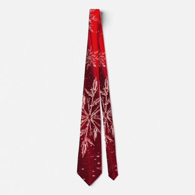 Red christmas holidays tie (Front)