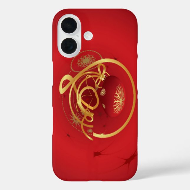 Red Christmas Jingle Bells Have a Blessed Nice Day Case-Mate iPhone Case (Back)