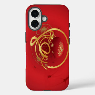Red Christmas Jingle Bells Have a Blessed Nice Day iPhone 16 Case