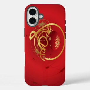 Red Christmas Jingle Bells Have a Blessed Nice Day iPhone 16 Plus Case
