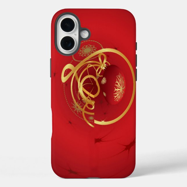 Red Christmas Jingle Bells Have a Blessed Nice Day Case-Mate iPhone Case (Back)