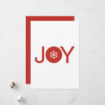 Red Christmas Joy Christmas Card