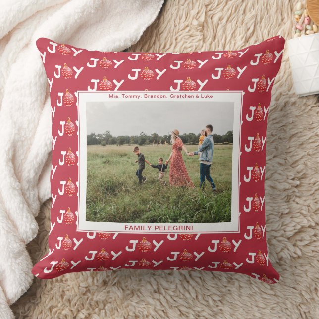 Red Christmas Joy Cushion (Blanket)