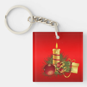 Red Christmas Key Ring